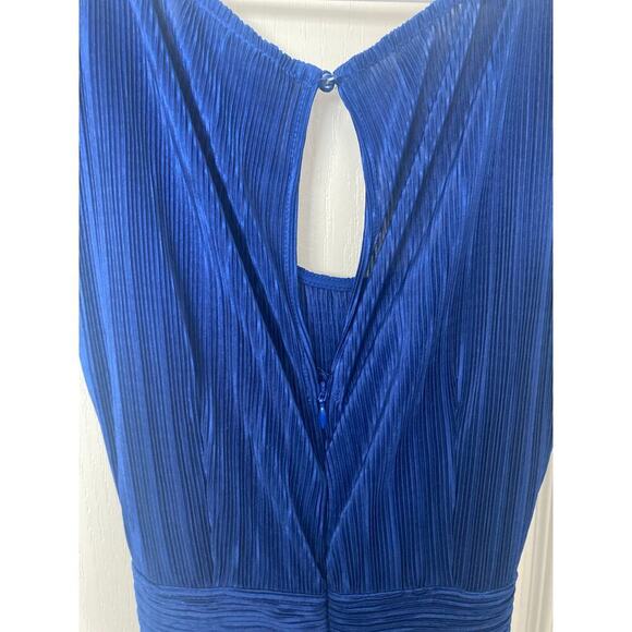 EUC Anthropologie Maeve Sonata Blue Crinkle Shimmer Pantsuit Jumpsuit 4 - Picture 5 of 14